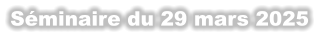 Séminaire du 29 mars 2025